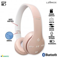 Headphone Bluetooth LEF-1021 Lehmox - Rosa